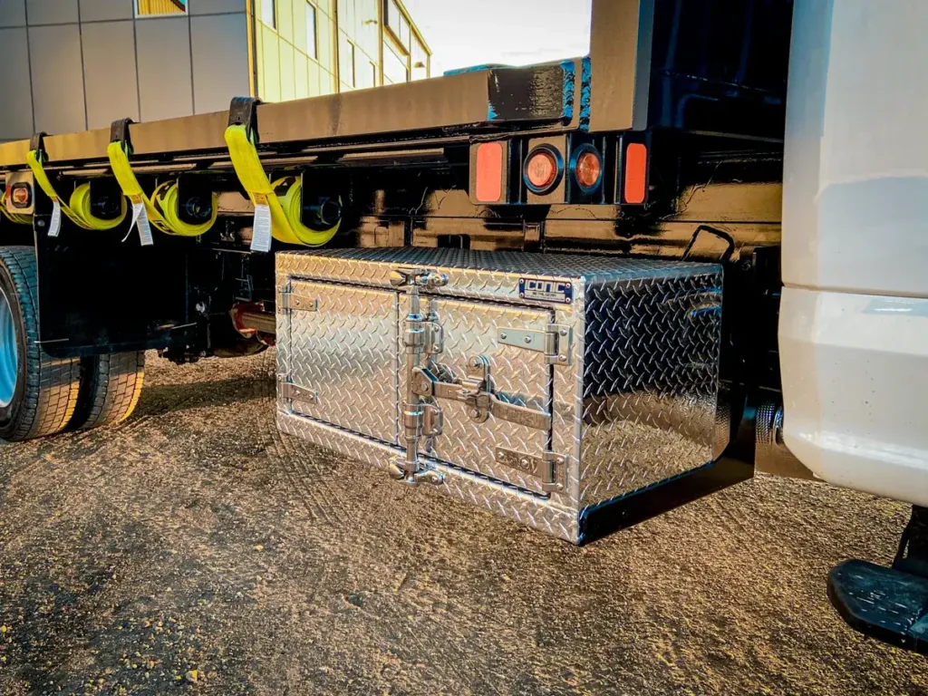 Iconic MetalGear Cam-Lock Underbody Toolbox installed on a Truck