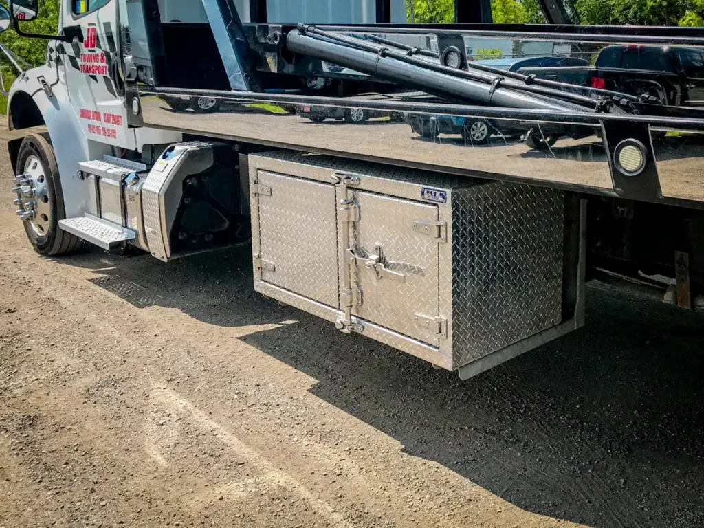 Iconic MetalGear Cam-Lock Underbody Toolbox installed on a Truck