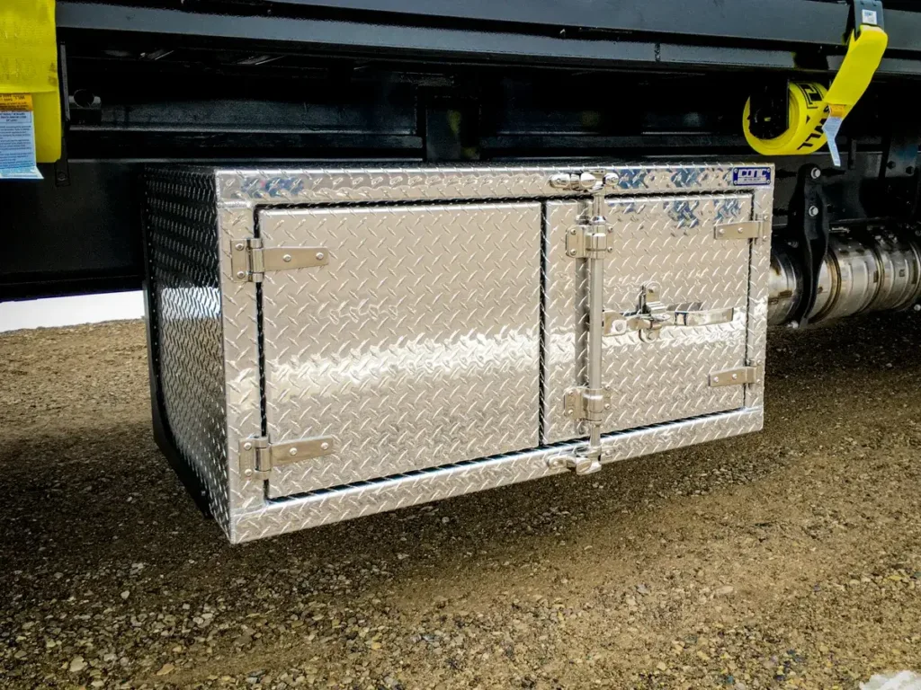 Iconic MetalGear Cam-Lock Underbody Toolbox installed on a Truck