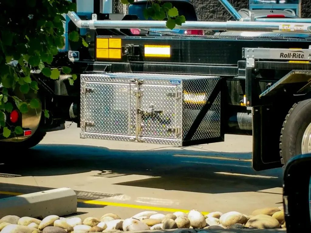 Iconic MetalGear Cam-Lock Underbody Toolbox installed on a Trailer