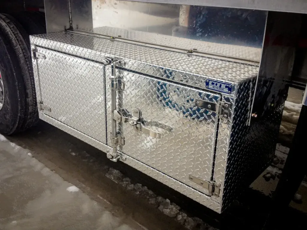 Iconic MetalGear Cam-Lock Underbody Toolbox installed on a Trailer