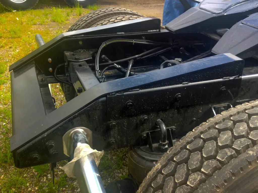 Semi Truck Fifth Wheel Frame Ramps installed on a Truck
