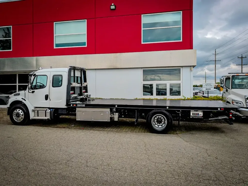 Drop-Down Door T-Handle Underbody Toolbox Installed on a Truck