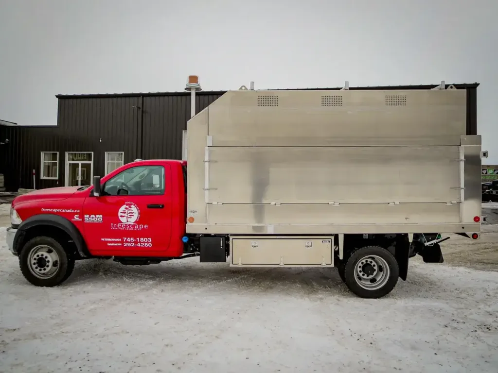 Drop-Down Door T-Handle Underbody Toolbox Installed on a Truck